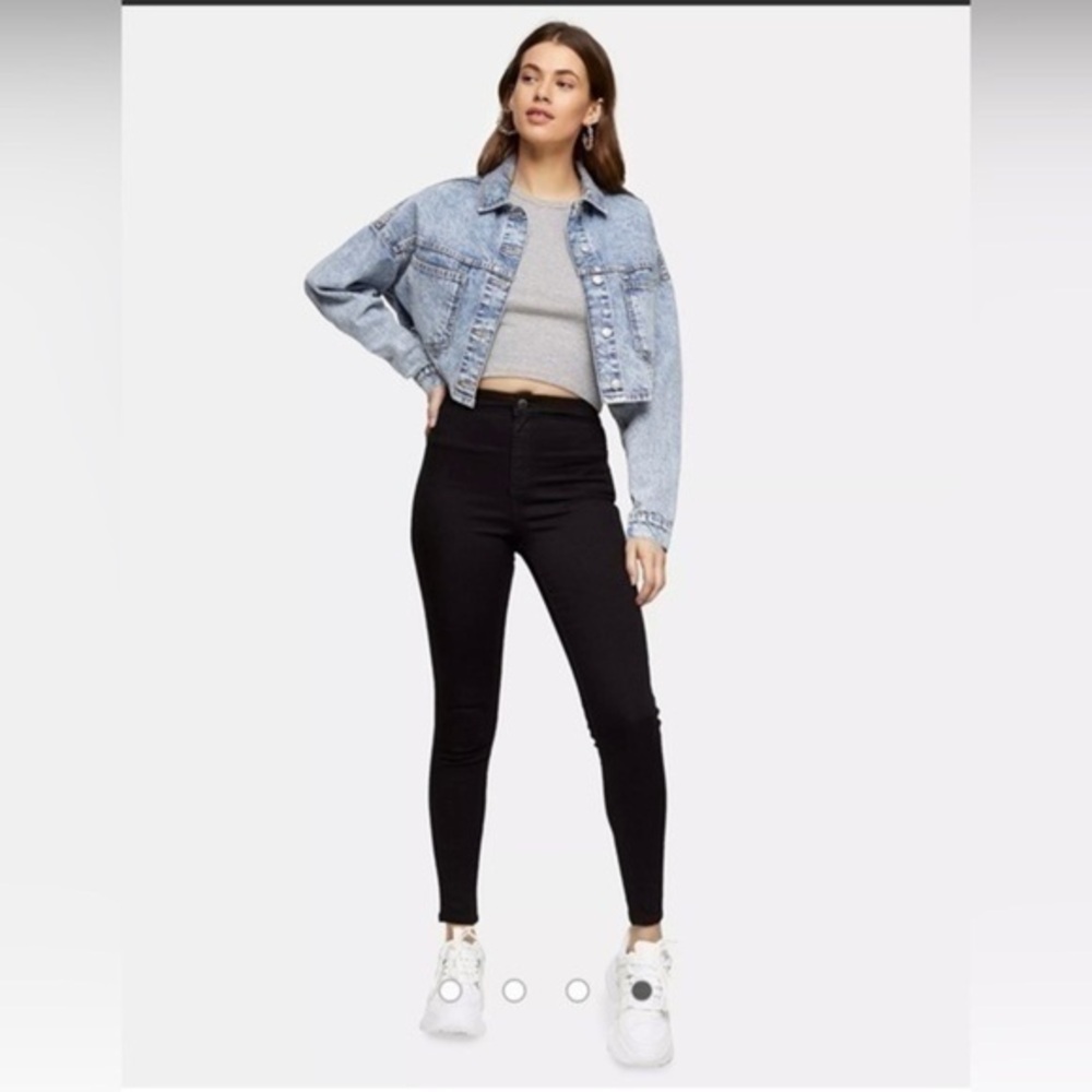 Topshop Women’s US 6 Black Holding Power Joni Skinny Jeans 28x32 Shaper
